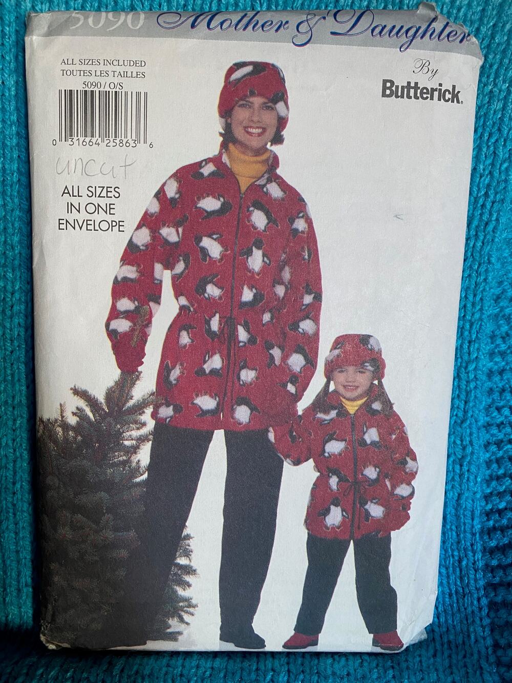 Butterick Sewing pattern 5090 mom girls top hat pants